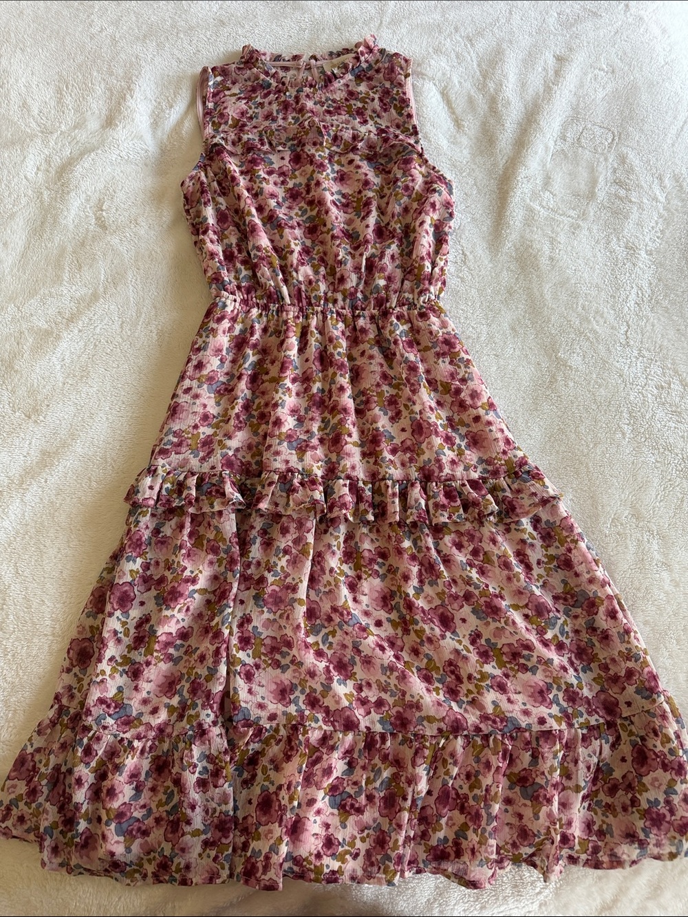 Monteau Pink Floral Maxi Dress